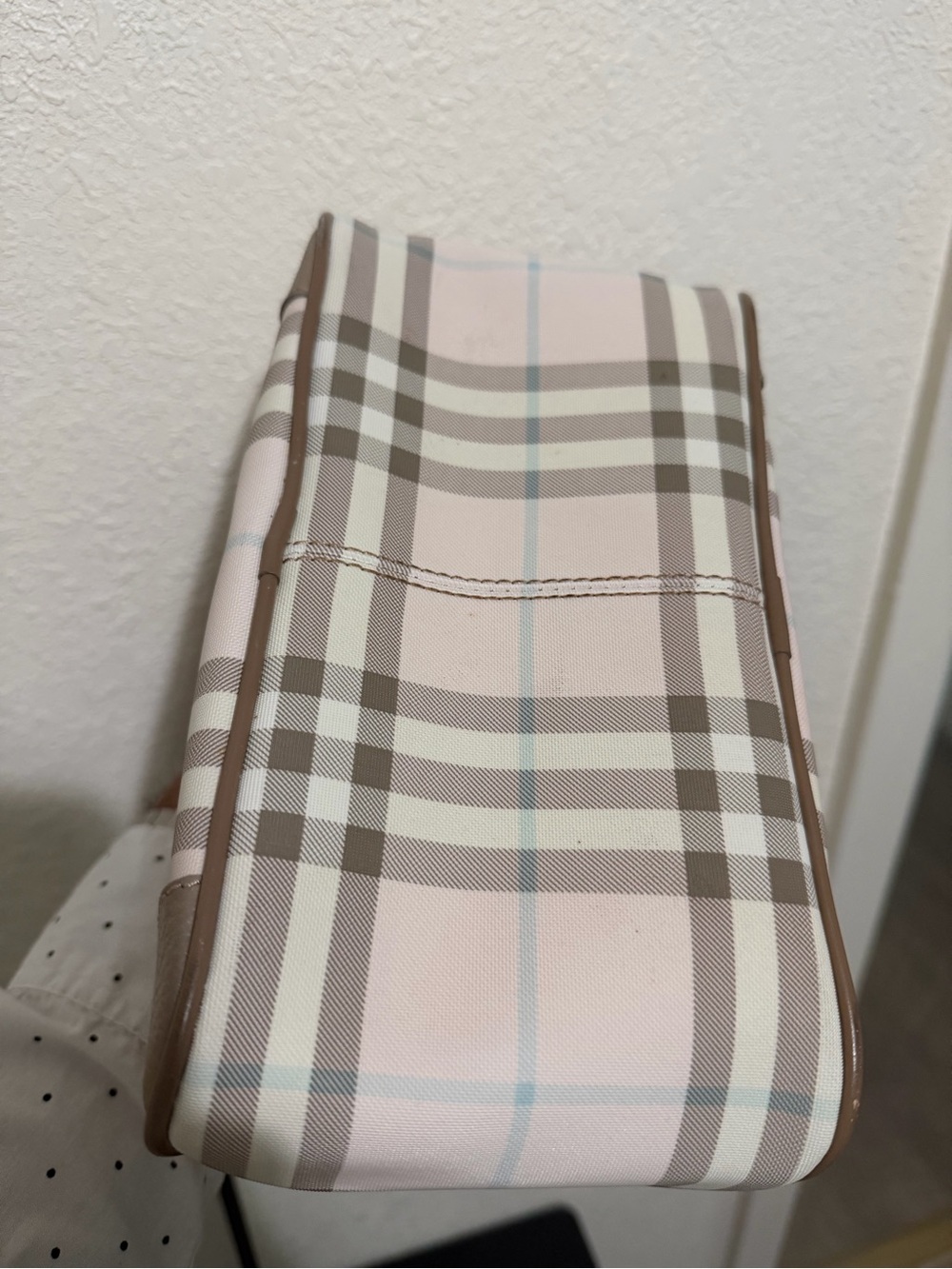 Burberry Light Pink and Tan Mini Top-Handle Bag - Picture 6 of 8